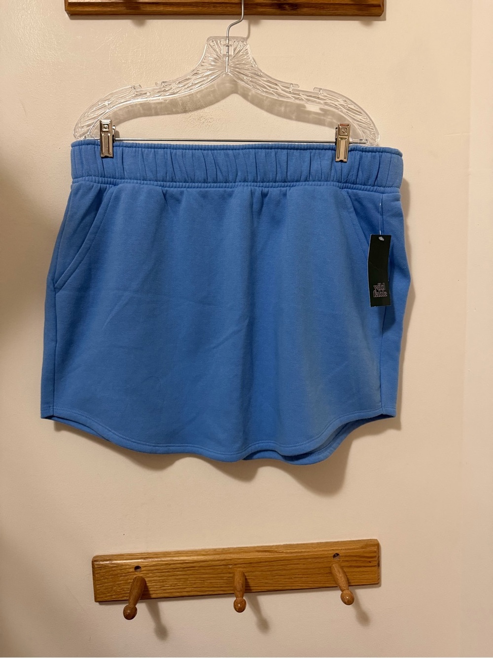 NWT Wild Fable Blue Fleece Mini Skirt Size XL